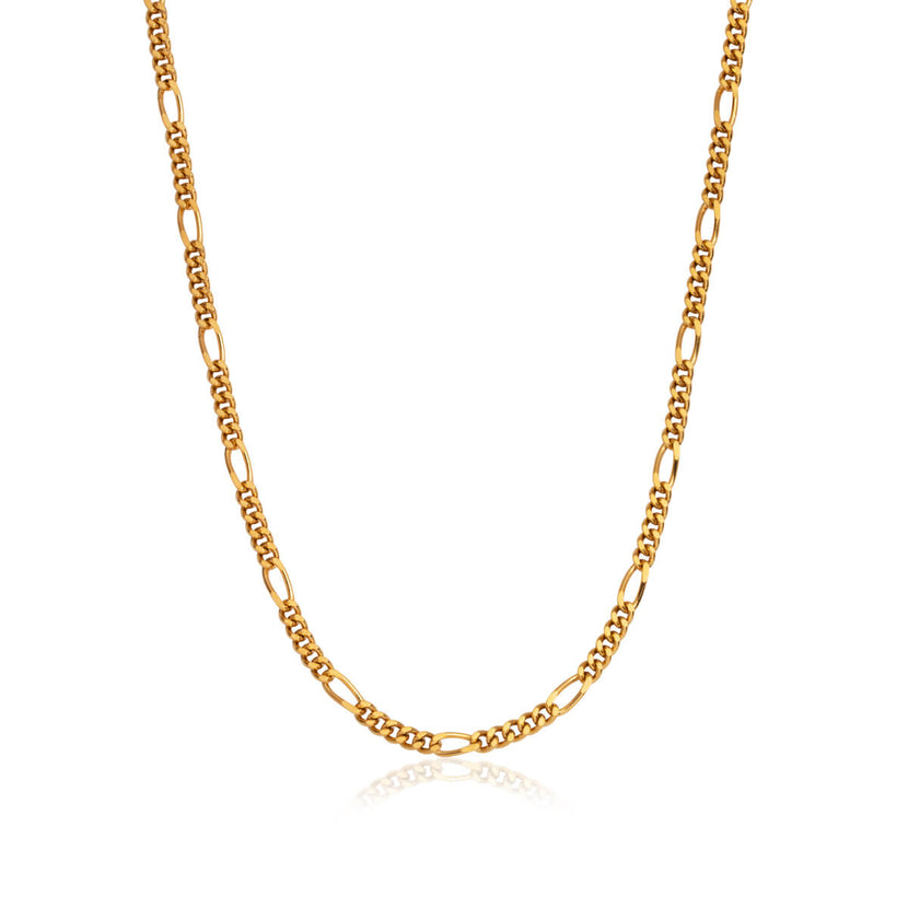 Figaro Chain Necklace (Gold) - JT
