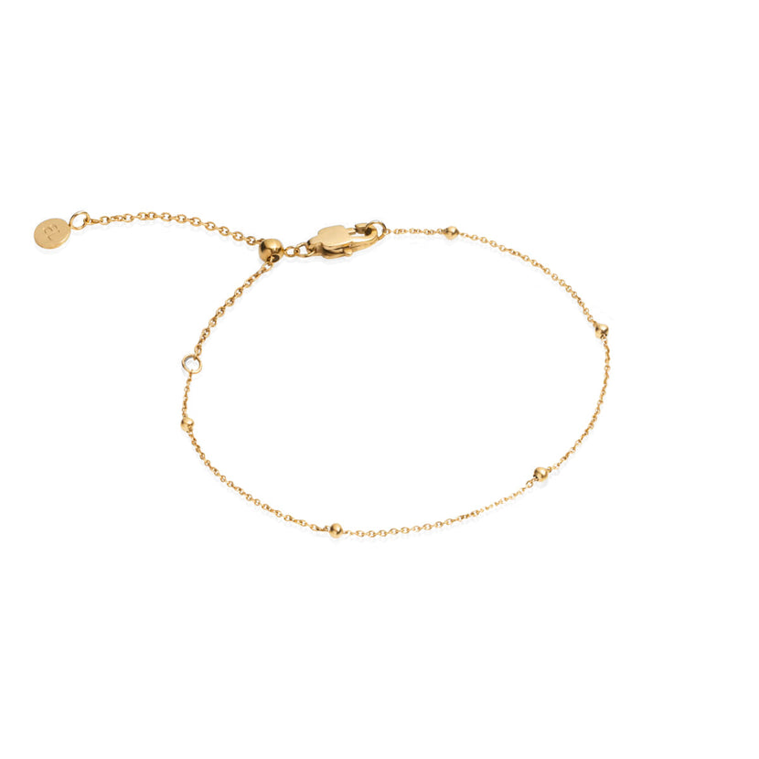 Sphere Chain Bracelet (Gold) - chain lengths test