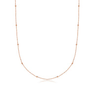 Layering Sphere Chain Necklace (Rose Gold)