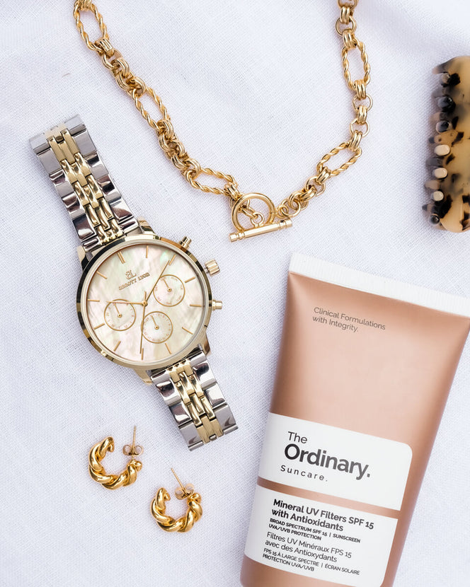 Twisted Huggie Hoop Earrings (Gold)