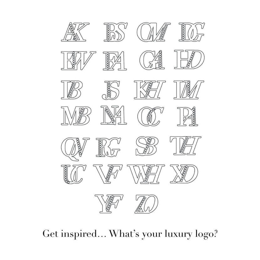 Double Initial Crystal Bracelet (Gold)