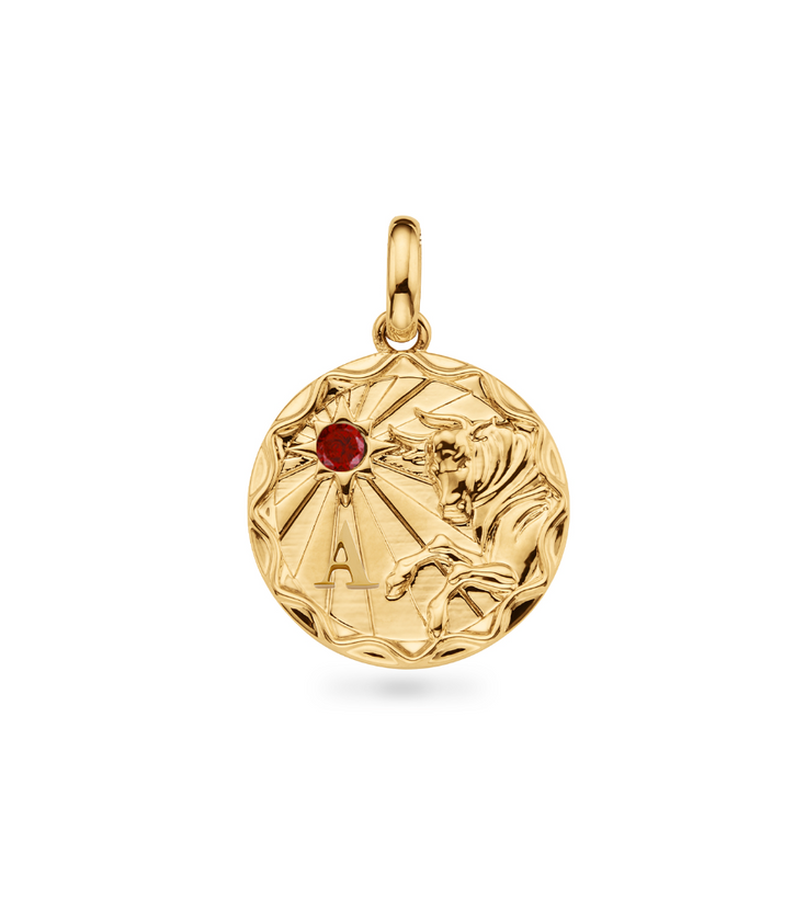 Onstate Zodiac Coin Necklace (Gold)