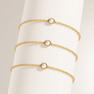 Mini Pearl Bracelet Bridesmaid Gift Set (Gold)