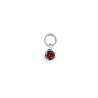 Stacey's Stories Mini Birthstone Hoop Charm (Silver)