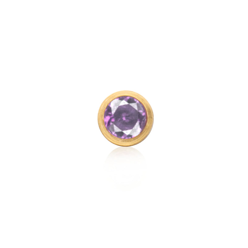 Round Birthstone Pendant (Gold)