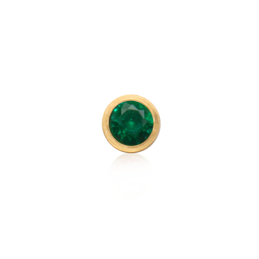 Round Birthstone Pendant (Gold)