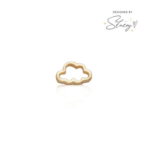 Gift Builder - Doodle Cloud Charm (Gold)