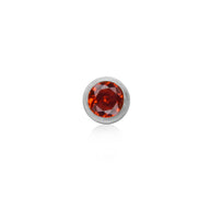 Round Birthstone Pendant (Silver)