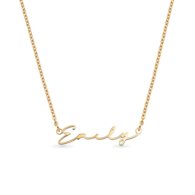 Signature Name Necklace - Gold (Lewis)