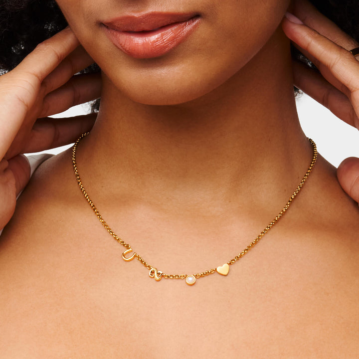 Made Mine Charm Necklace (Gold)