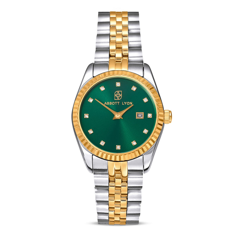 Mini Two Tone Emerald Link Belgravia 30 Watch