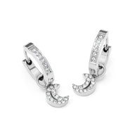 Moon and Back Moon Huggie Earring Bundle (Silver)