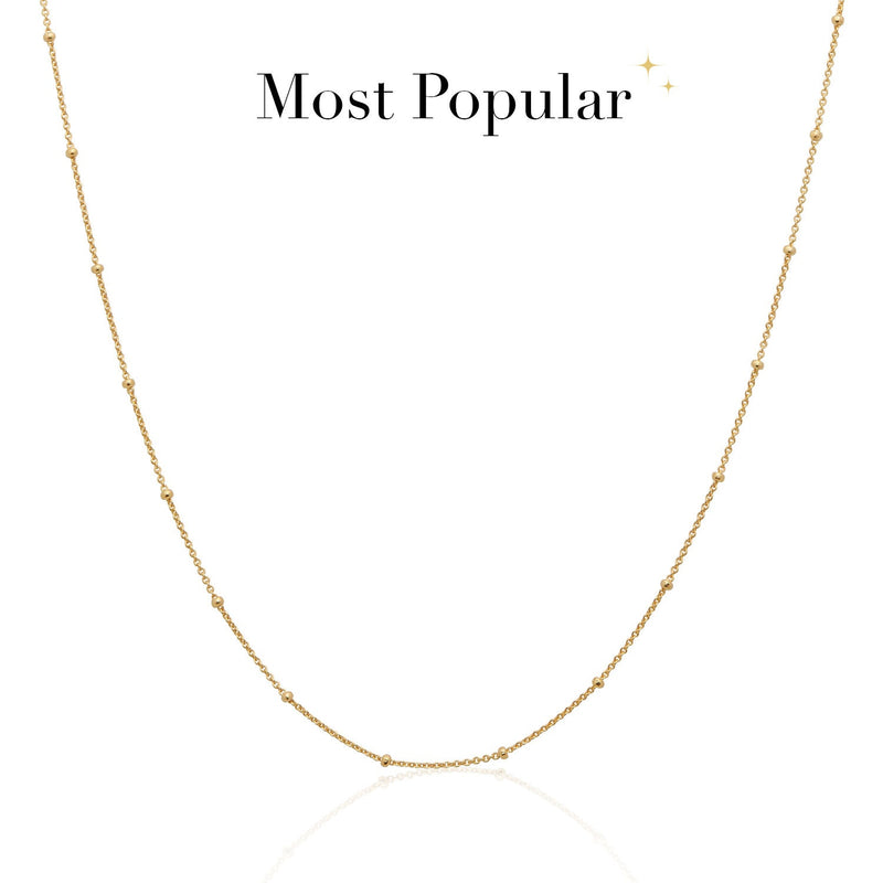 Sphere Chain Bracelet (Gold) - chain lengths test