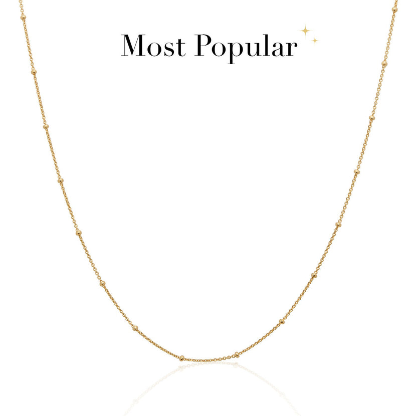 Sphere Chain Bracelet (Gold) - chain lengths test