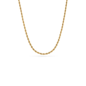 Small Rope Chain Necklace (Gold)