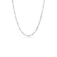 Layering Small Figaro Chain Necklace (Silver)