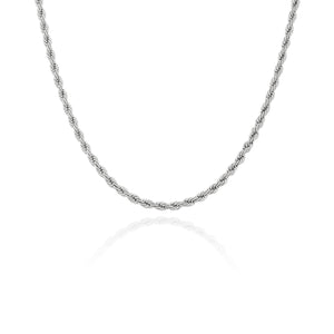 Layering Small Rope Chain Necklace (Silver)