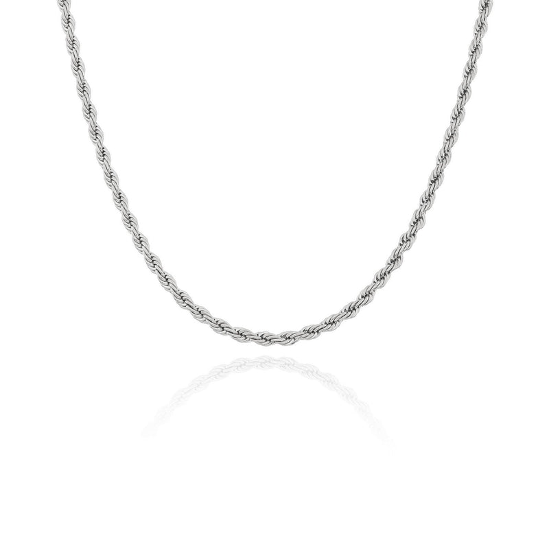 Layering Small Rope Chain Necklace (Silver)