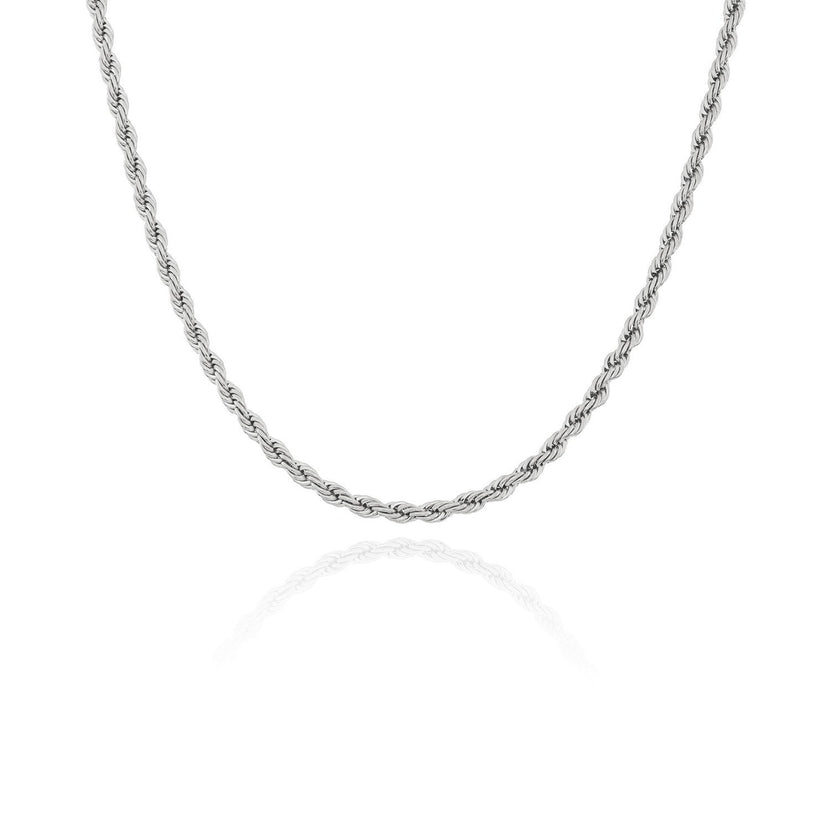 Layering Small Rope Chain Necklace (Silver)