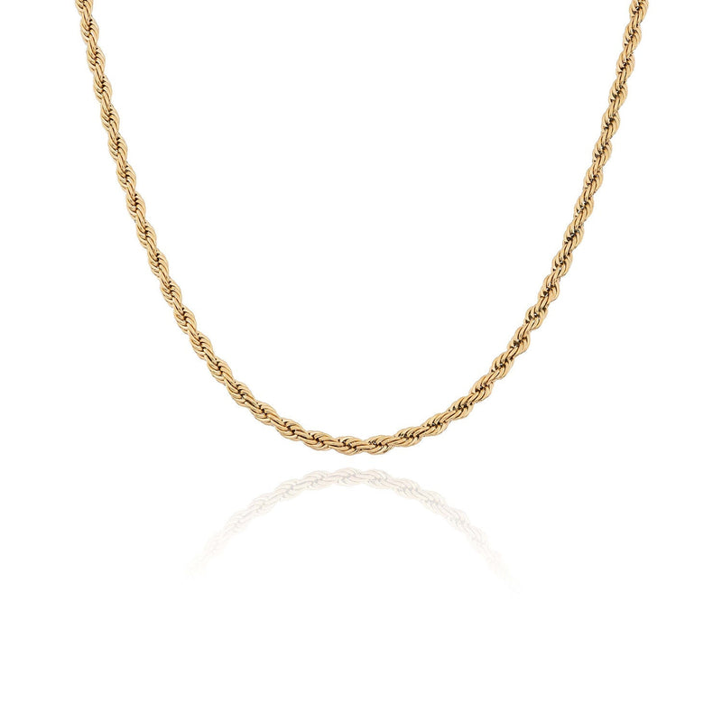 Layering Small Rope Chain Necklace (Gold)