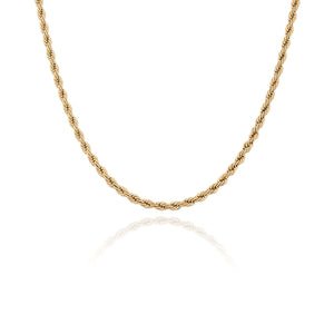 Layering Small Rope Chain Necklace (Gold)