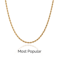 Layering Small Rope Chain Necklace (Gold)