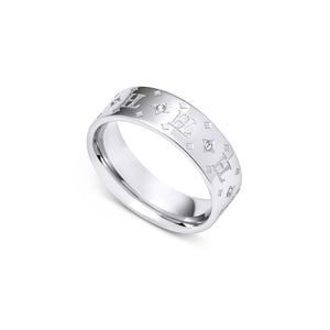 Own Way Statement Monogram Ring (Silver)