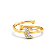 Moon and Back Moon and Star Ring Bundle (Gold)