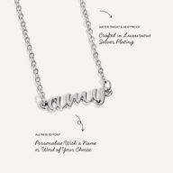 Script Name Necklace (Silver)