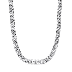 Gala Pavé Initial Choker (Silver)