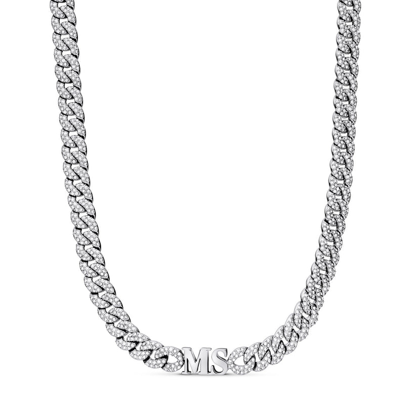 Gala Pavé Initial Choker (Silver)