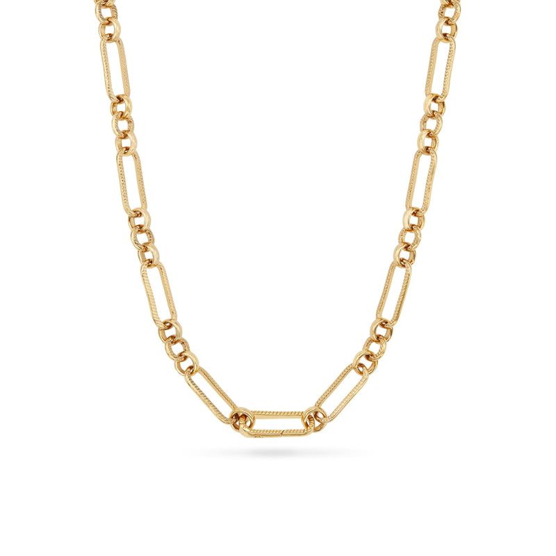 Figaro Chain Necklace (Gold)