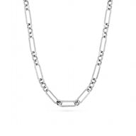 Figaro Chain Necklace (Silver)