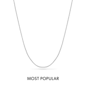 Layering Fine Chain Necklace 16-18 in (Silver) - Sterling Silver