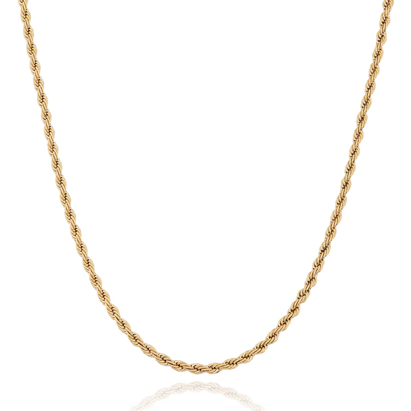 Layering Small Rope Chain Necklace (Gold)