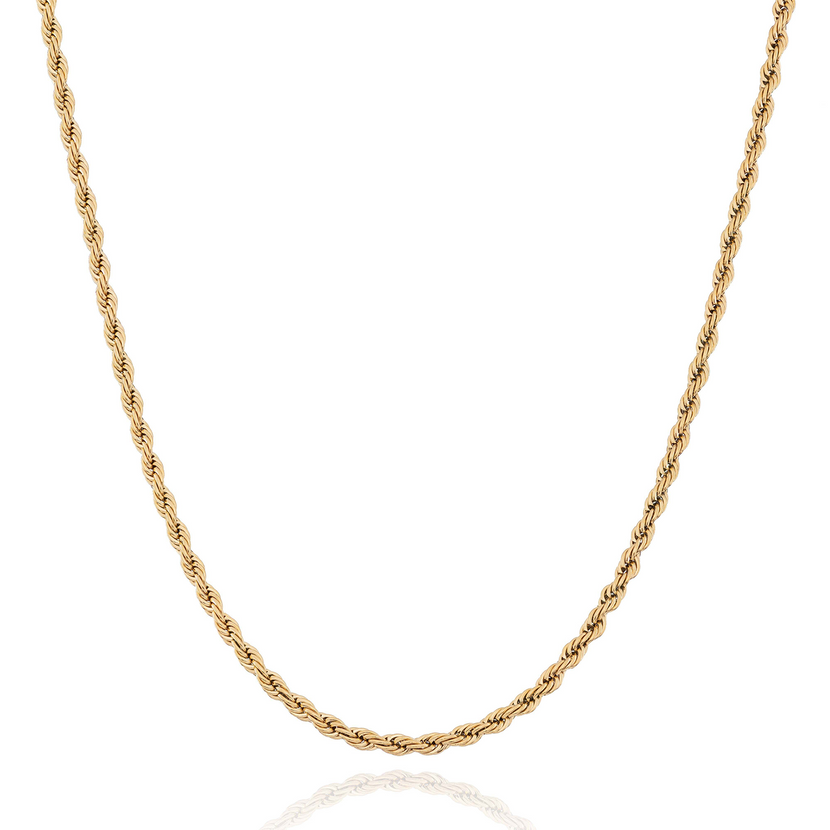 Layering Small Rope Chain Necklace (Gold)