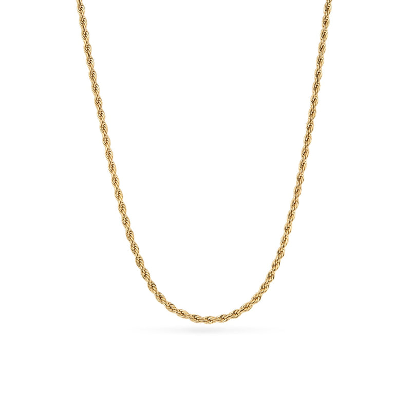 Layering Small Rope Chain Necklace (Gold)
