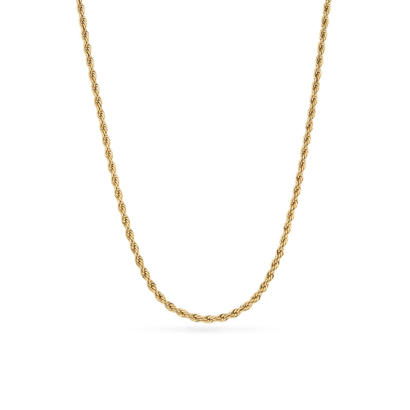 Layering Small Rope Chain Necklace (Gold)
