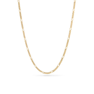 Layering Small Figaro Chain Necklace (Gold)