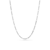 Layering Small Figaro Chain Necklace (Silver)