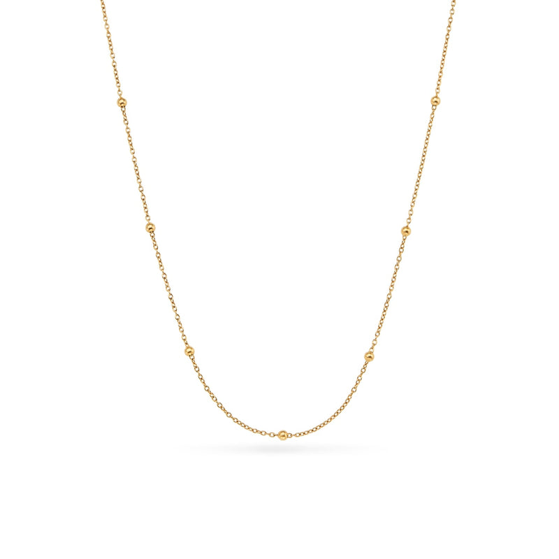 Sphere Chain Necklace 14-16in (Gold)
