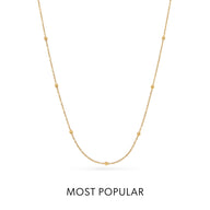 Layering Sphere Chain Necklace (Gold)