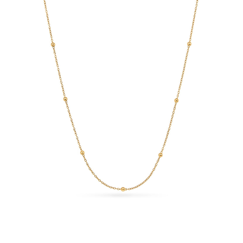 Fine Sphere Chain Necklace (Gold)