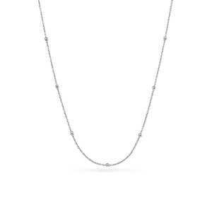Layering Sphere Chain Necklace (Silver)