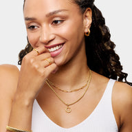 Entwine Initial Necklace (Gold)