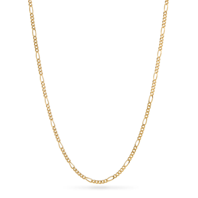 Layering Small Figaro Chain Necklace (Gold)