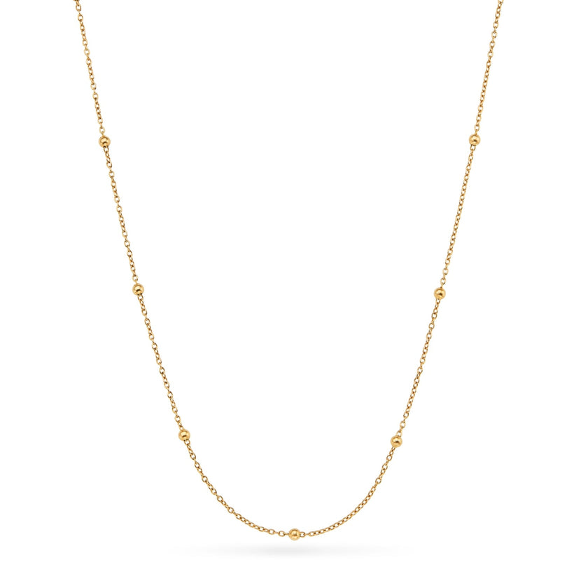 Layering Sphere Chain Necklace (Gold)