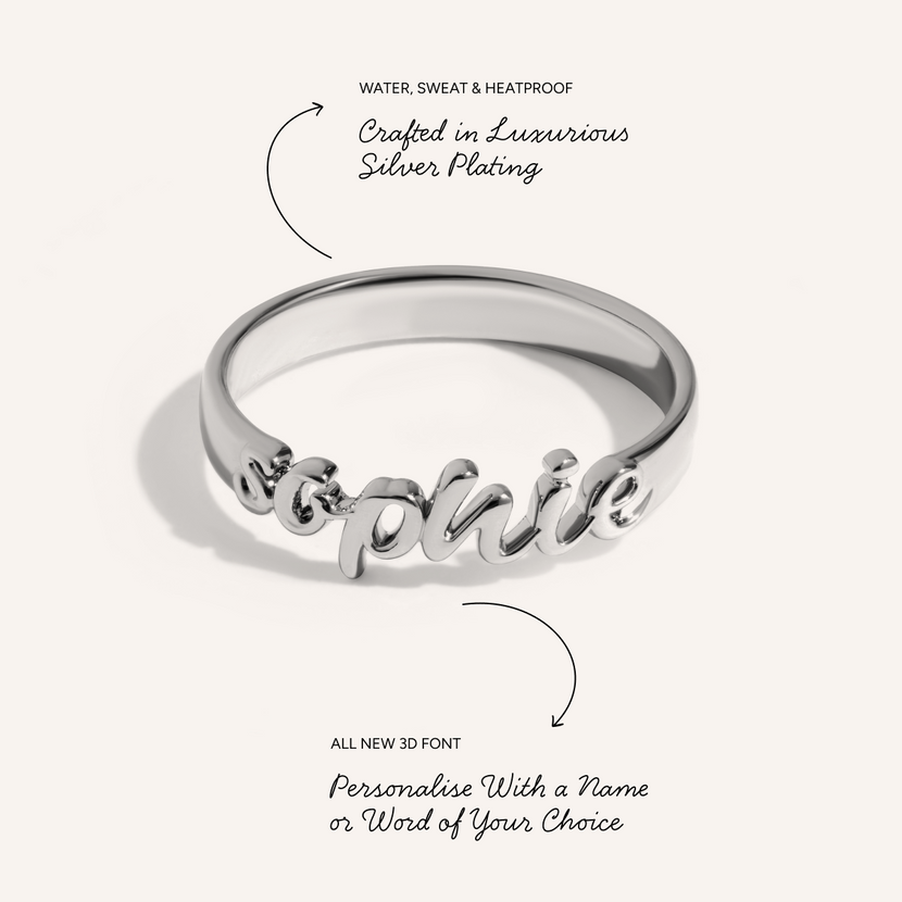 Script Name Ring (Silver)