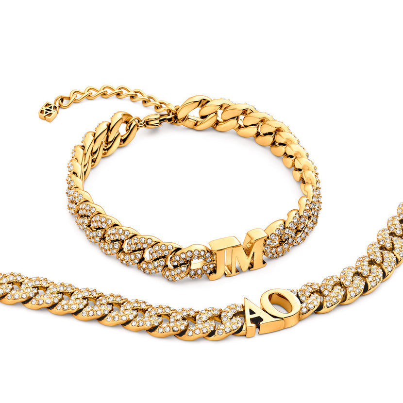 Gala Pavé Initial Choker (Gold)
