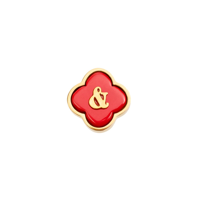 Red Clover Charms (Gold) - &